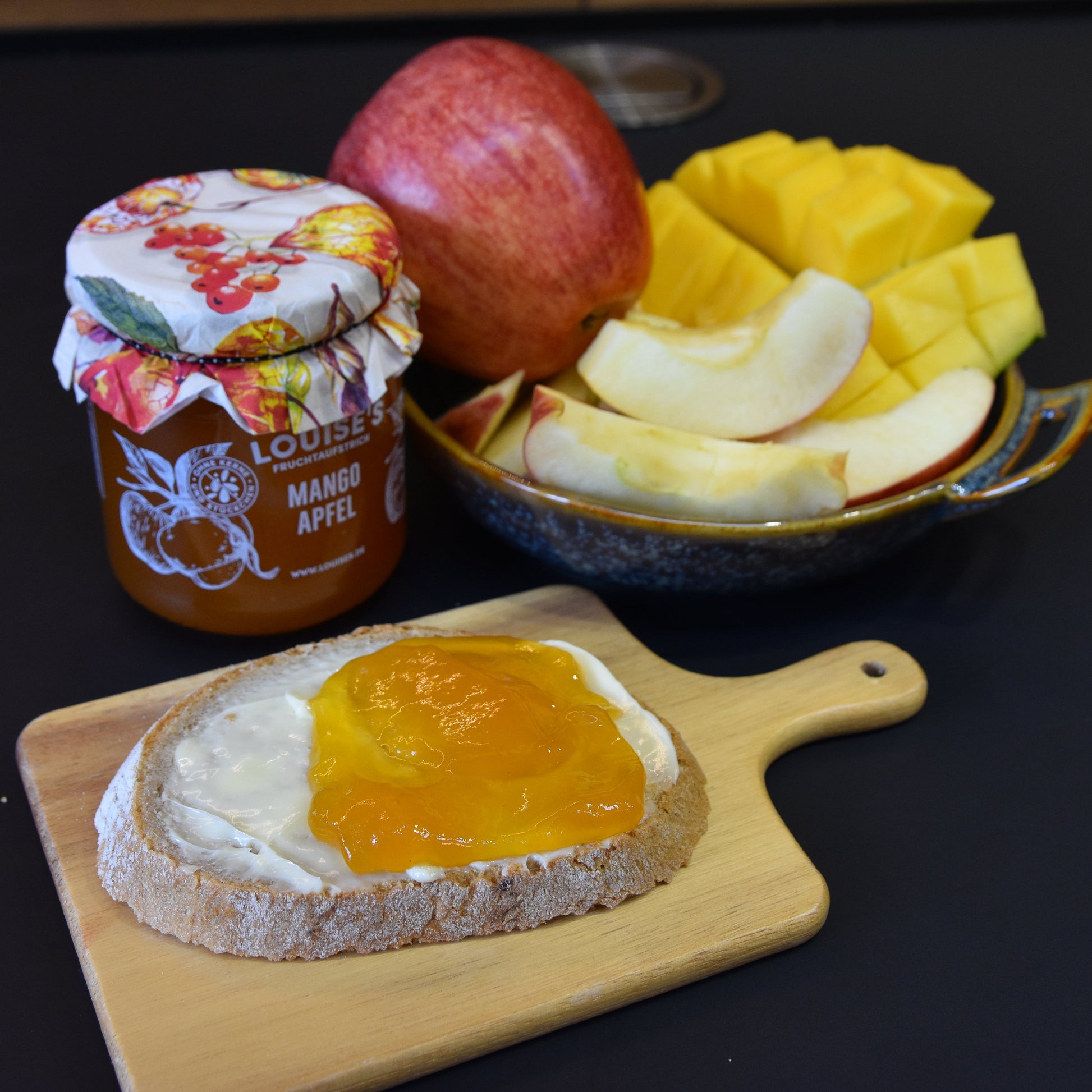 Louises Fruchtaufstrich Mango Apfel 240g