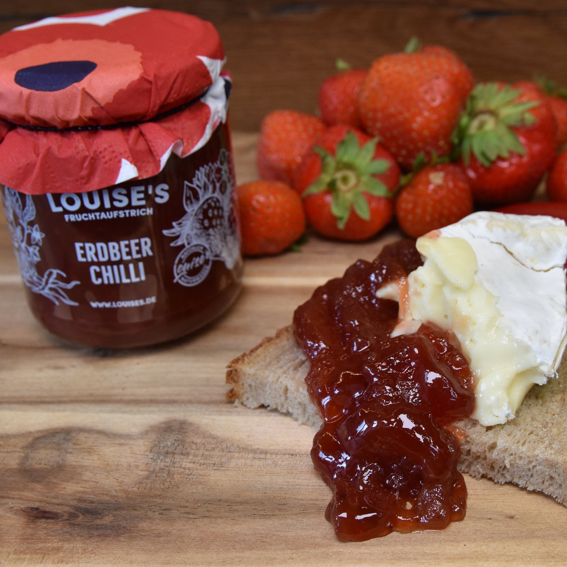 Louises Fruchtaufstrich Erdbeer Chilli 240g