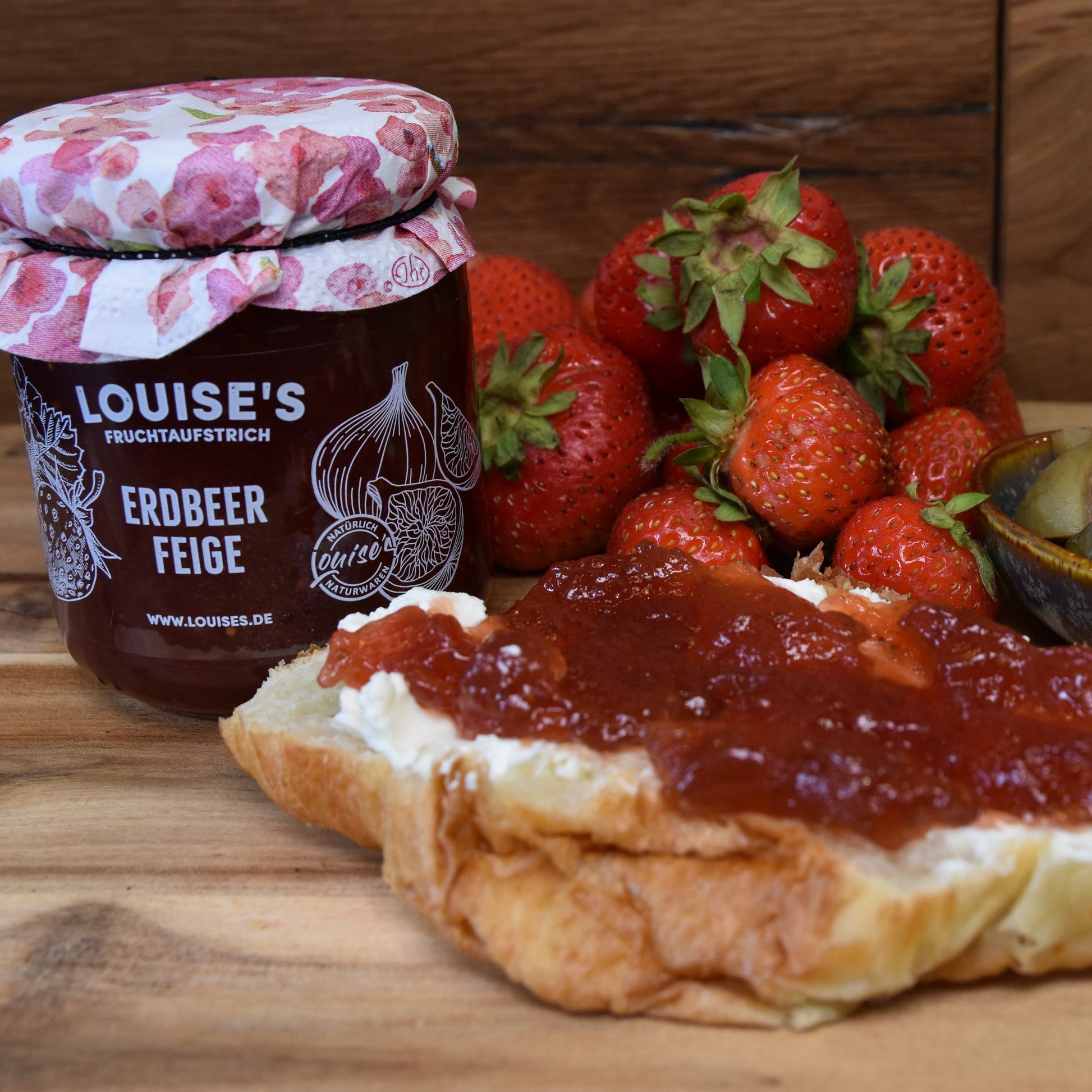 Louises Fruchtaufstrich Erdbeer Feige 240g