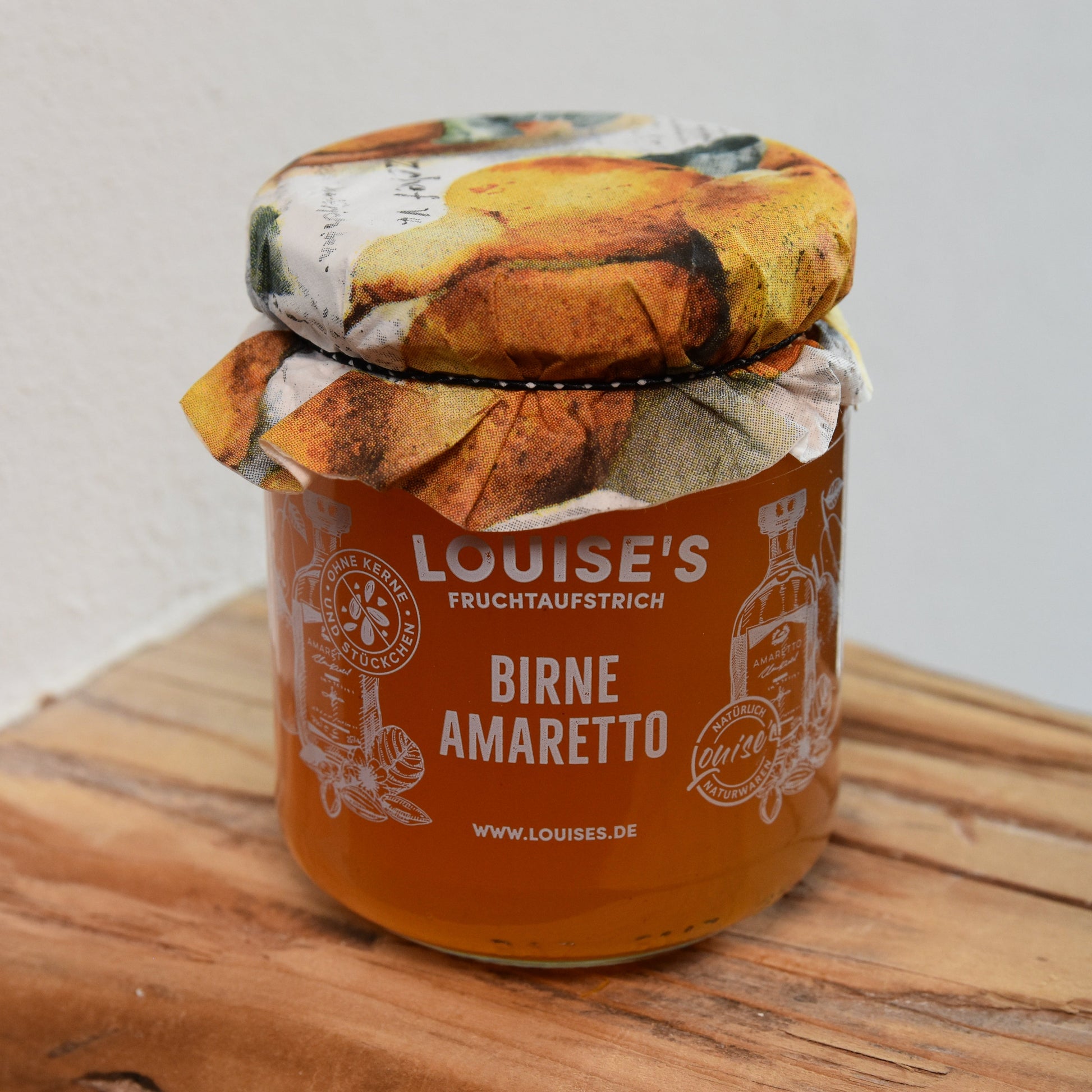 Louises Fruchtaufstrich Birne Amaretto 240g