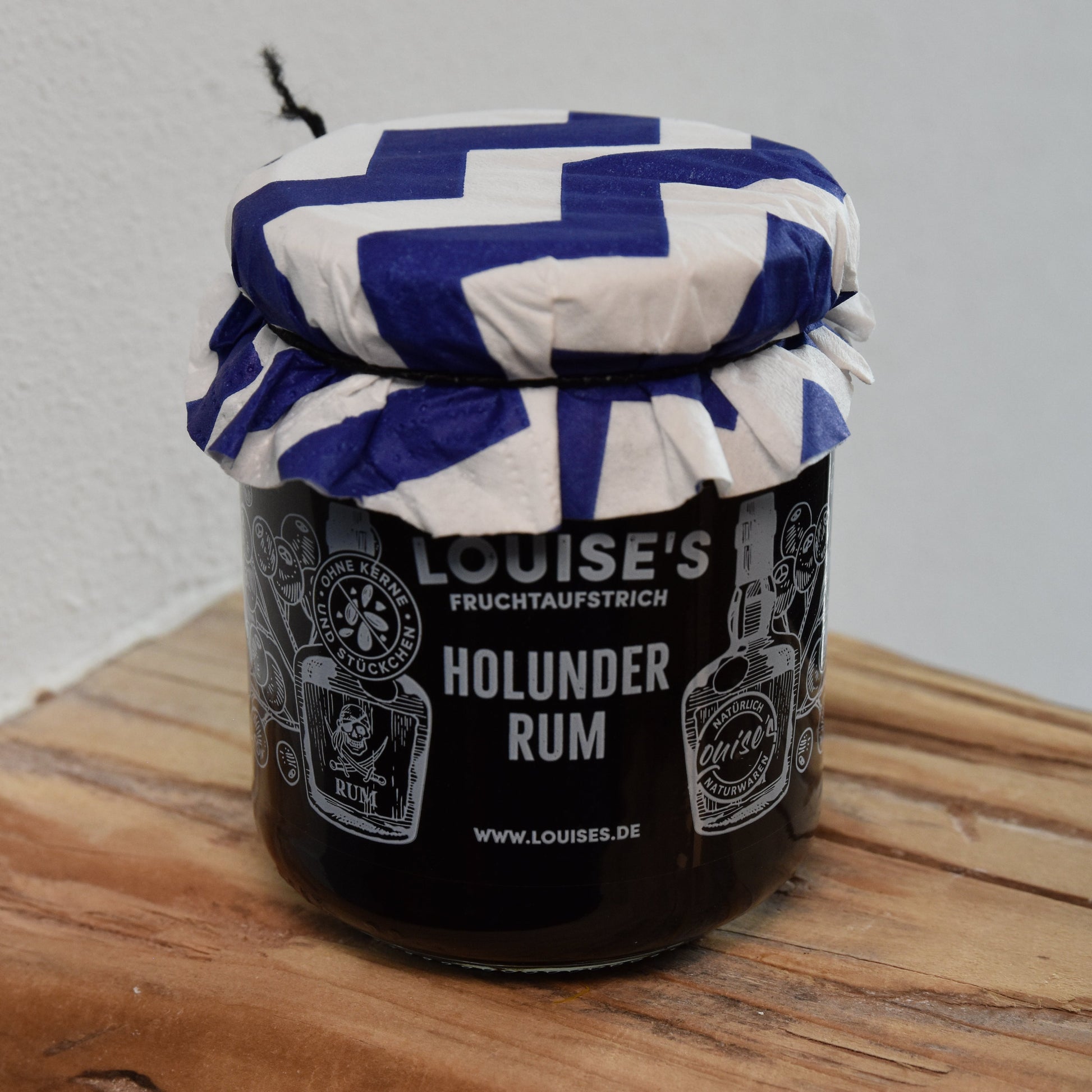 Louises Fruchtaufstrich Holunder Rum 240g