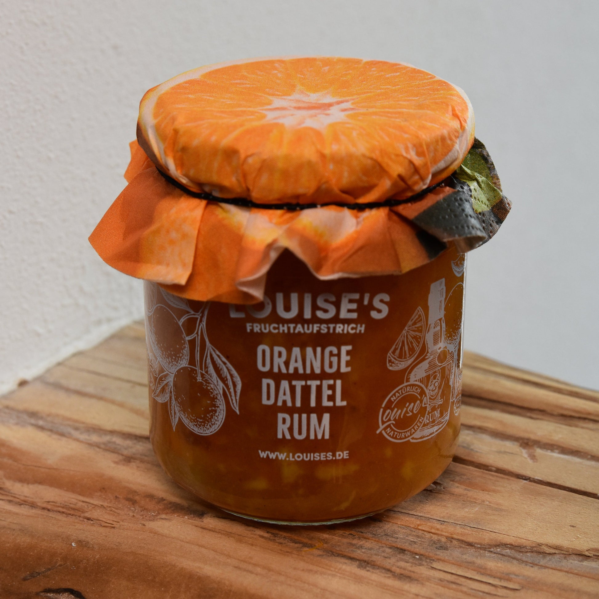 Louises Fruchtaufstrich Orange Dattel Rum 240g