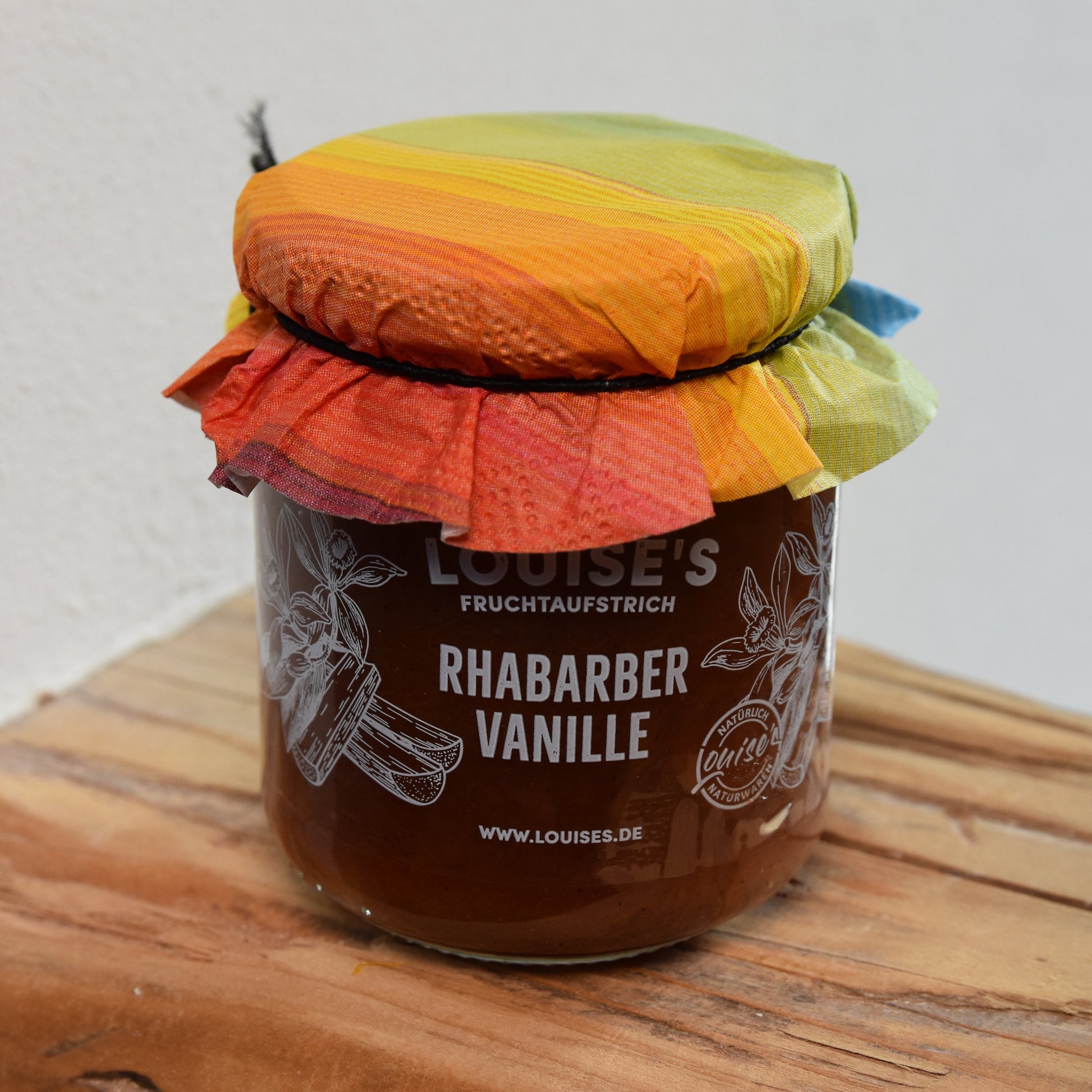 Louises Fruchtaufstrich Rhabarber Vanille 240g